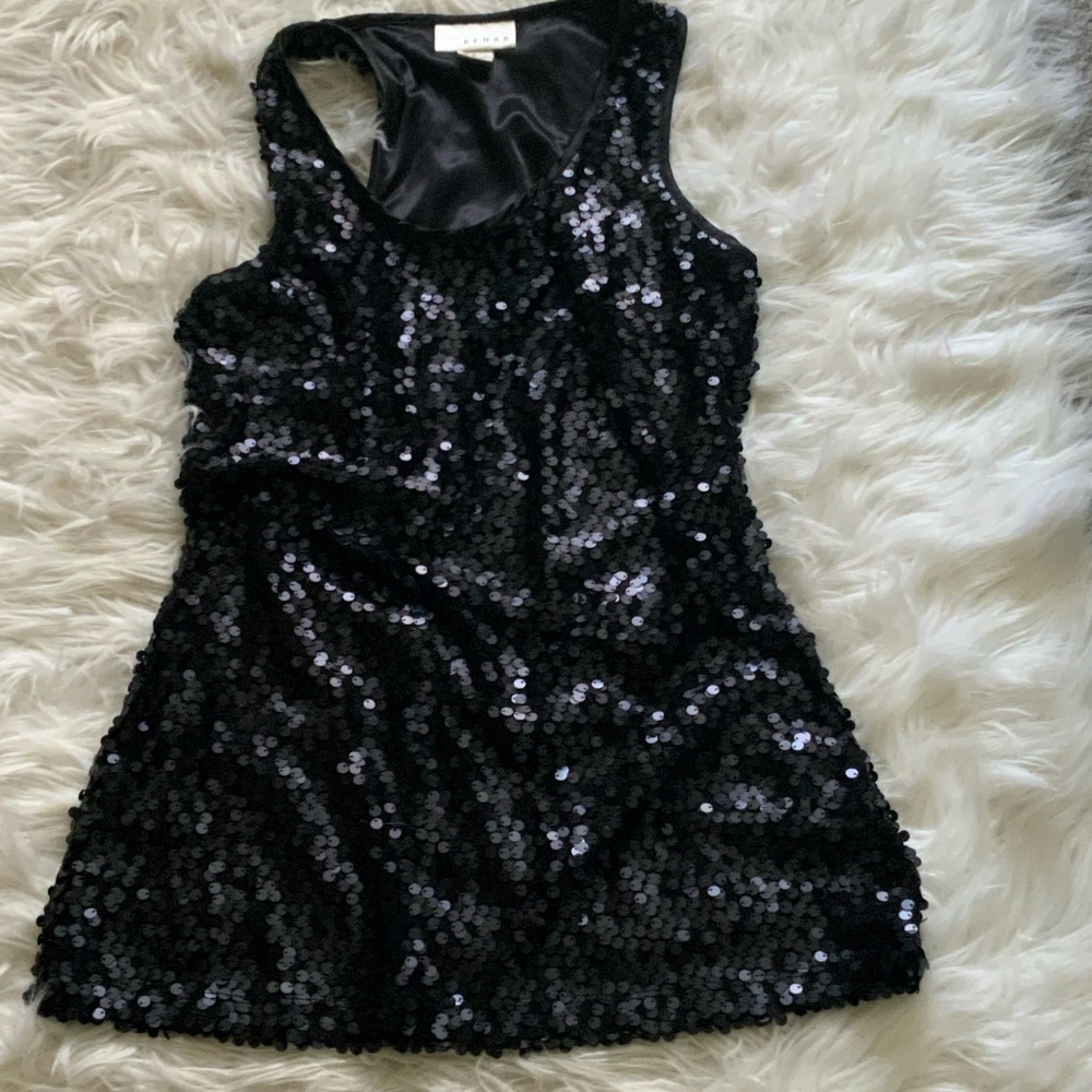 Kenar Black Sequin Dress